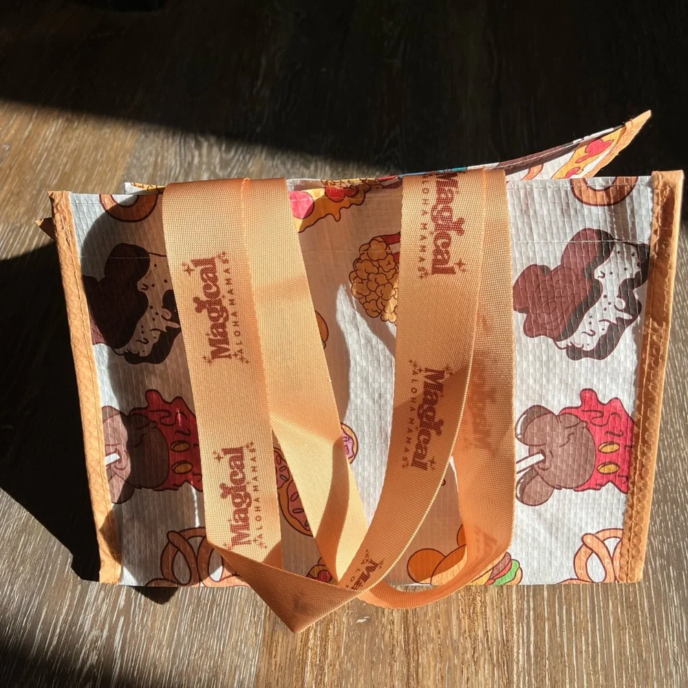 Snack Pattern Tote Bag - Orange